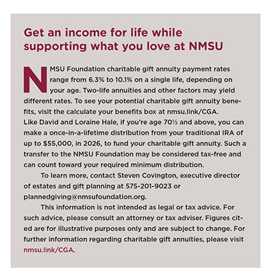 Get an income for life while supporting what you love at NMSU