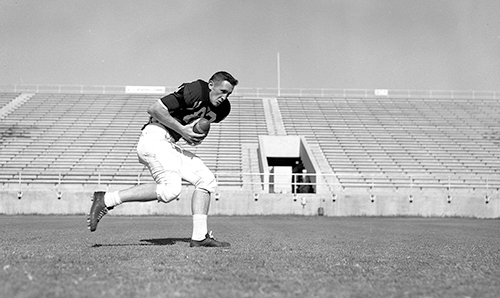 George Patrick Mulholland’s legacy stretches from the football field to the engineering field and beyond. Mulholland was a mechanical engineering professor at NMSU for 33 years.