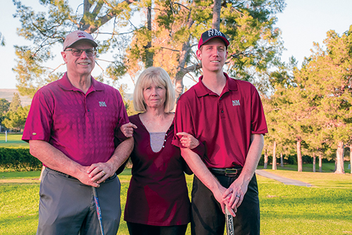 David Hale, his wife, Loraine Hale, and their son, Daniel Hale, are proud supporters of the NMSU Professional Golfers’ Association Golf Management program. The family shares a lifelong love of the game of golf.