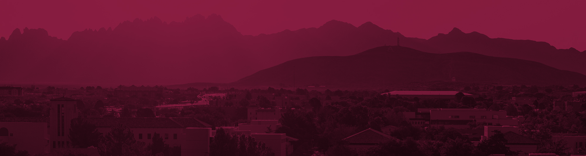 Drone image of the NMSU campus. 
