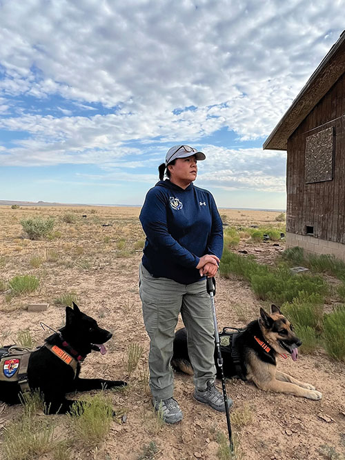 Bernadine Beyale and her team of K-9s have conducted more than 60 searches for missing people in New Mexico, Arizona, Colorado and Utah as part of their 4Corners K-9 Search and Rescue, which Beyale founded in March 2022.