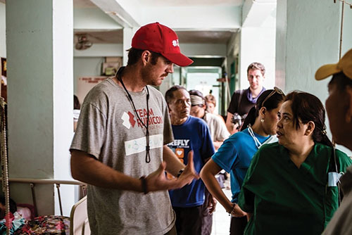 Breaux Burns, a Marine Corps veteran, has volunteered his time with Team Rubicon to help disaster victims around the world. The College of Business graduate also is a Las Cruces firefighter.