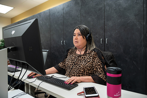 Victoria Carrasco (top) and Manny Cadena are participants in a new program at Doña Ana Community College that aims to help people with disabilities discover their career paths and develop new skills.