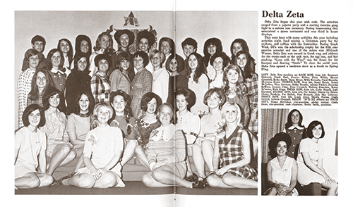 Known then as Dinah Paul, back row, second from left, she finished her degree in three years to save money. 