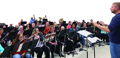 Mesilla Valley Concert Band practicing.