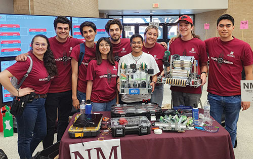 NM State Robotics held its first meeting in January 2023 and competed in several VEX U Robotics events during the spring 2023 semester.